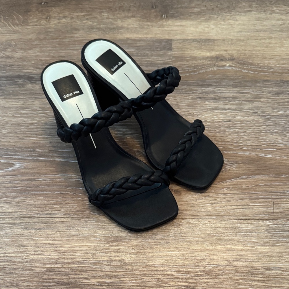 Dolce Vita Black Braided Heels
